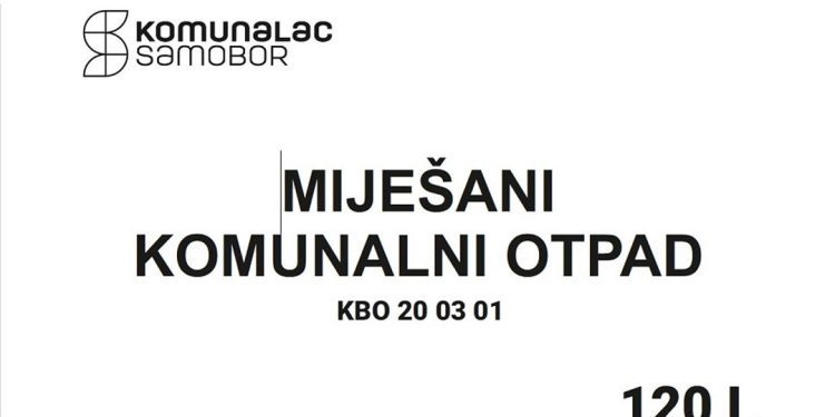 Nove naljepnice za spremnike miješanog komunalnog otpada