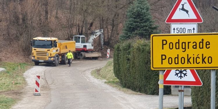Privremena regulacija na prometnici Podgrađe Podokićko – Dolec Podokićki