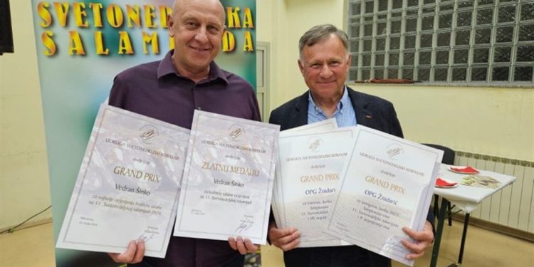 Vedran Šinko i OPG Žnidarić najbolji na Svetonedeljskoj salamijadi