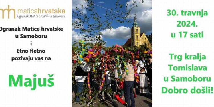 Kićenje majuša 30. travnja kod zdenca