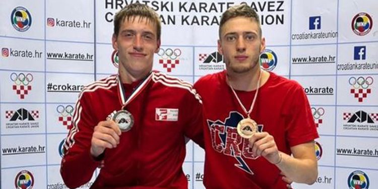 Ivan Terihaj do srebra, a Dino Šimunec do bronce na Prvenstvu Hrvatske u karateu za kadete, juniore i mlađe seniore