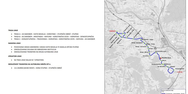 Besplatna autobusna linija Samobor – Sveta Nedelja – Stupnik