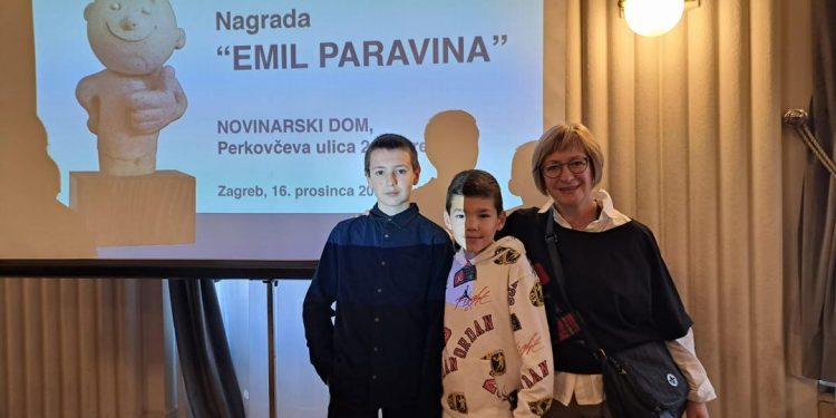 Filmskoj skupini OŠ Samobor zahvalnica “Nagrade Emil Paravina”