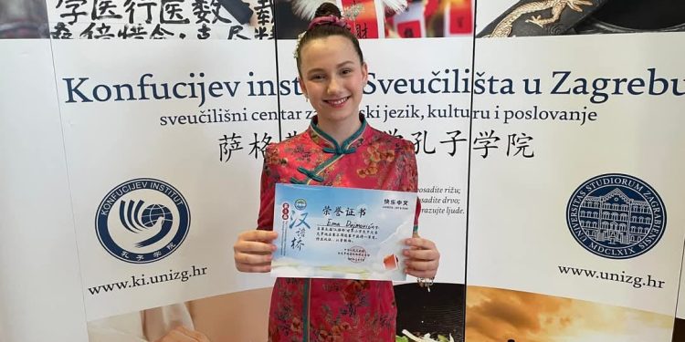 Ema Dujmović prvakinja u Hrvatskoj u znanju kineskog jezika