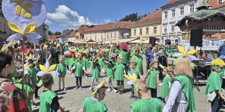 Živa cvjetna livada prostrla se glavnim samoborskim trgom
