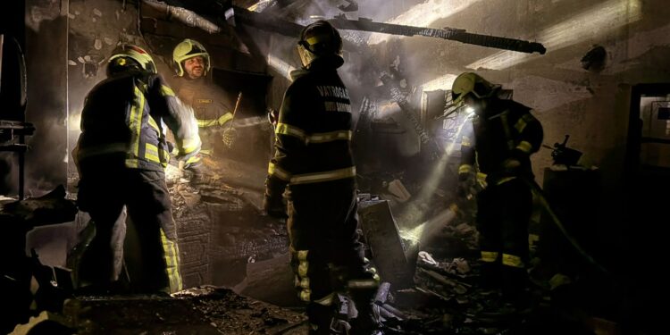 Noćni požar u Bregani